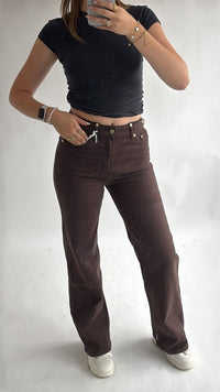 Mocha Flow Wide Leg Jeans