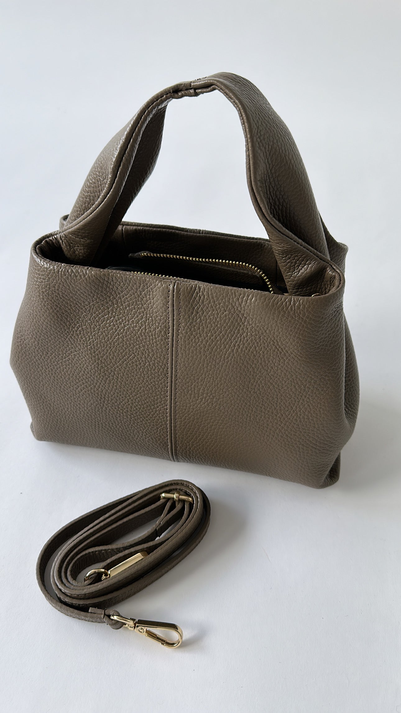 Soft Structure Bag – Taupe & Brown