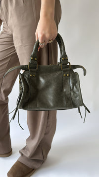 Mini City Bag – Beige, Green & Brown
