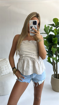 Tess Ruffle Peplum Top