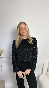 Miel Veren top - zwart