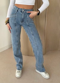 Didi straight leg jeans - denim