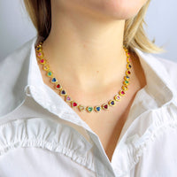 Hartjes ketting kleurrijk