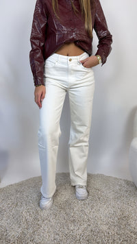 Meau wide leg jeans - wit