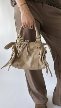 Mini City Bag – Beige, Green & Brown