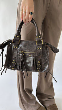 Mini City Bag – Beige, Green & Brown