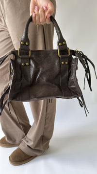 Mini City Bag – Beige, Green & Brown