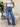 Lace Detail High Waist Wide Leg Jeans