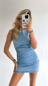 Denim Bodycon Mini Jurk