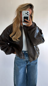Thick Leather Bomber