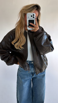 Thick Leather Bomber