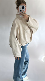 Soft Suede Oversized Jacket