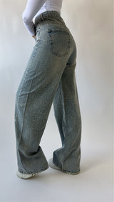 Glitter Wide Leg Jeans