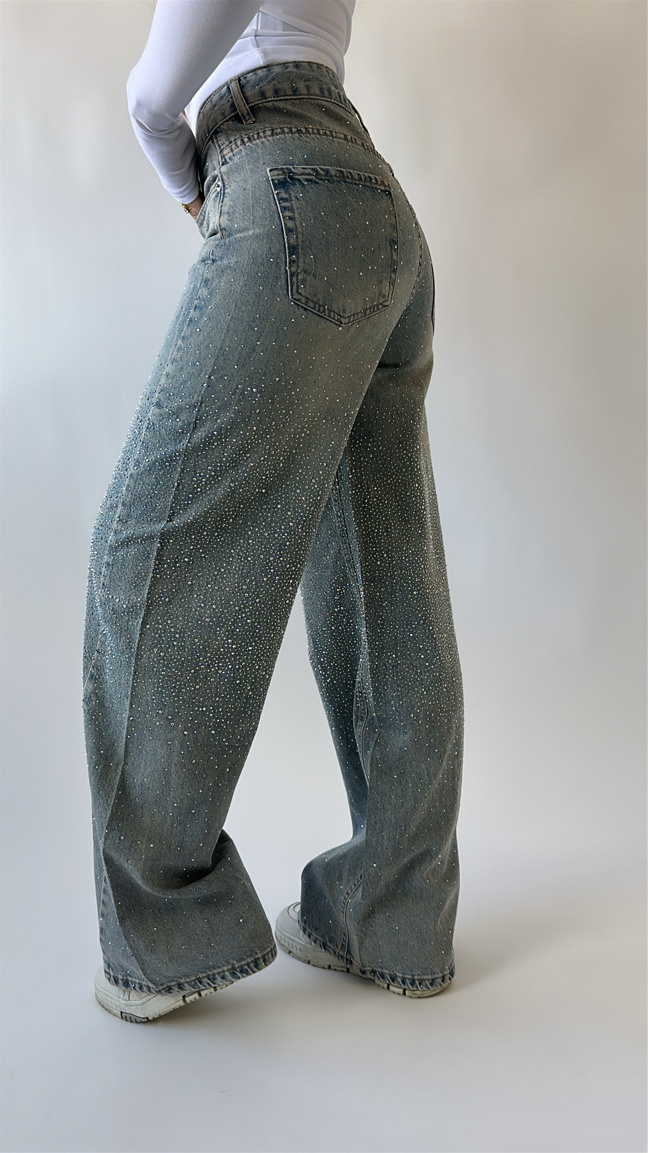 Glitter Wide Leg Jeans