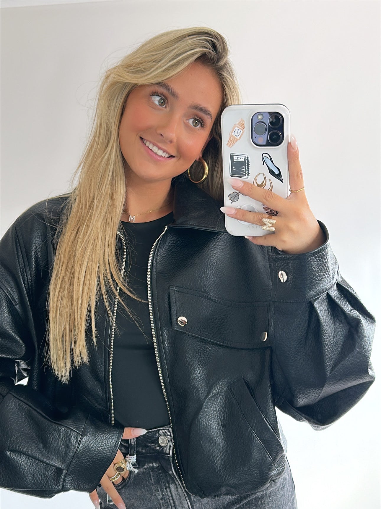 Street Luxe Oversized Leather Jacket