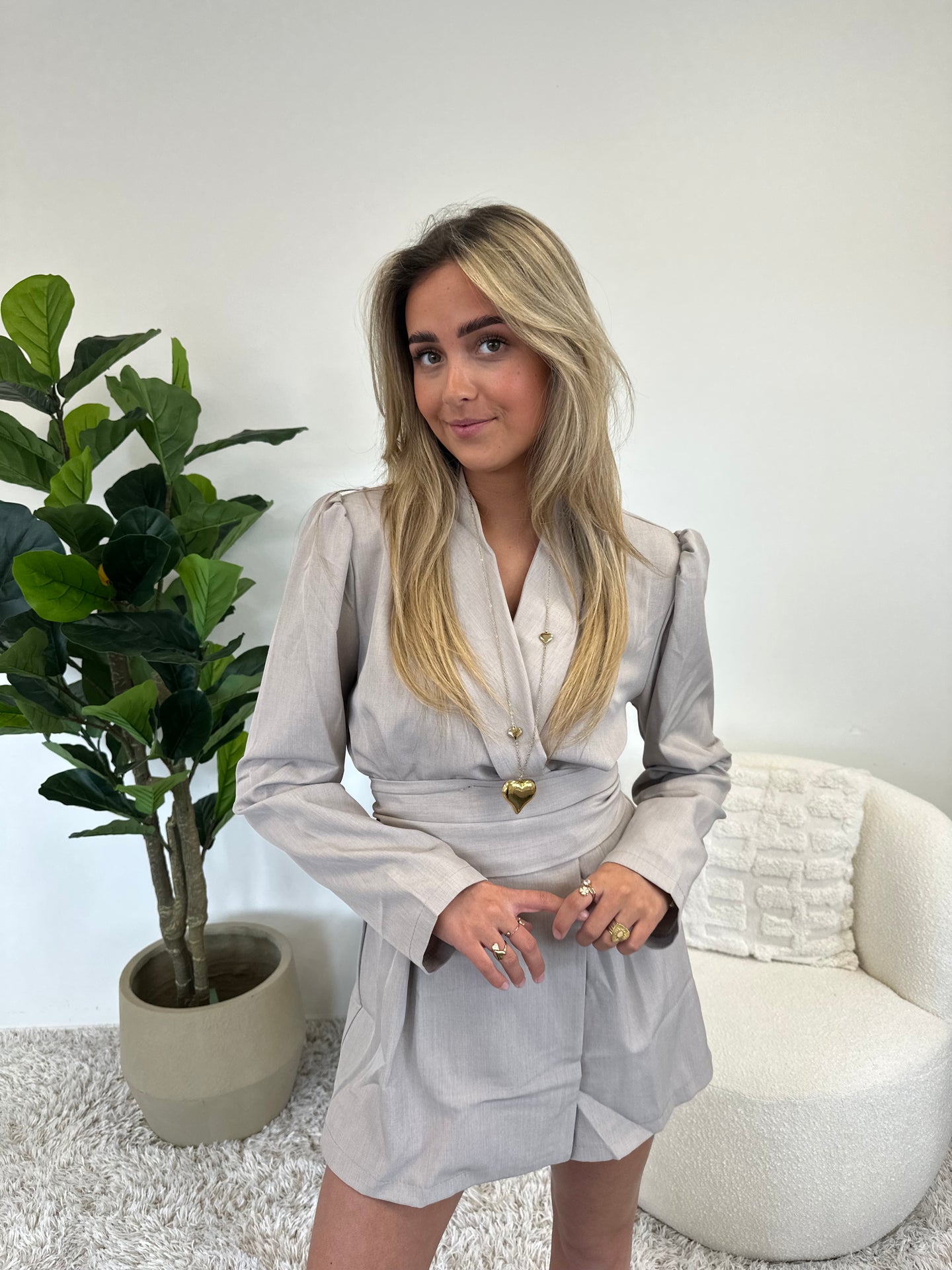 Chic Wrap Blazer Playsuit