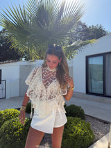 Elara Lace Sheer Top
