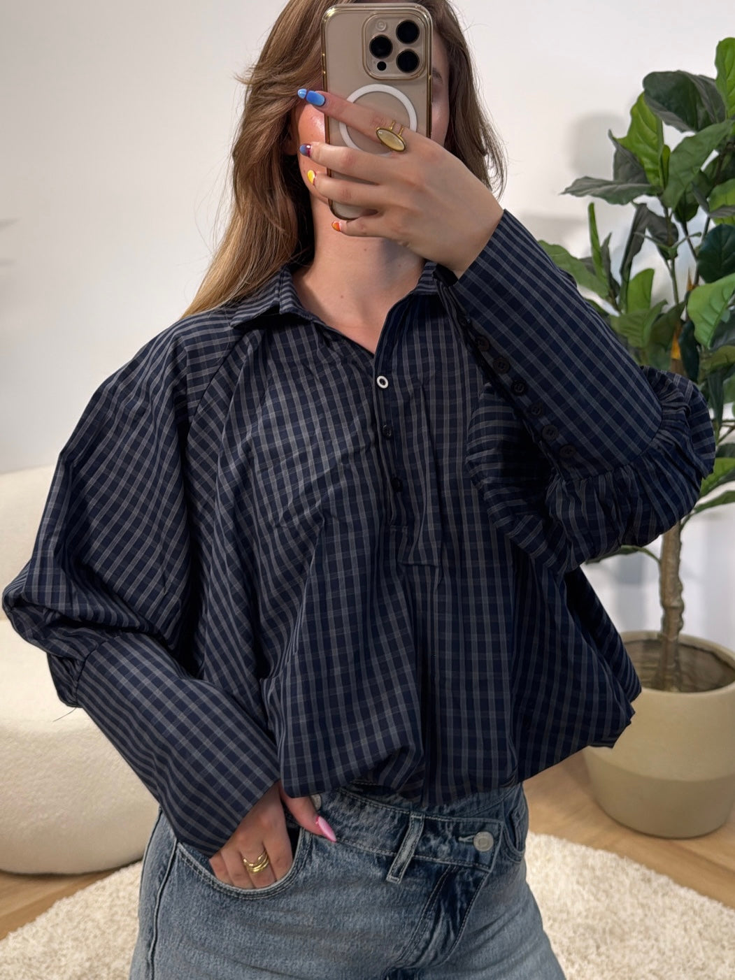 Nova Checked Blouse