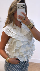 Ruffle Romance Open Back Top