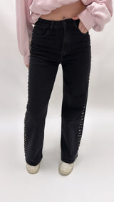 Shiny Stone Wide Jeans