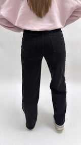 Shiny Stone Wide Jeans