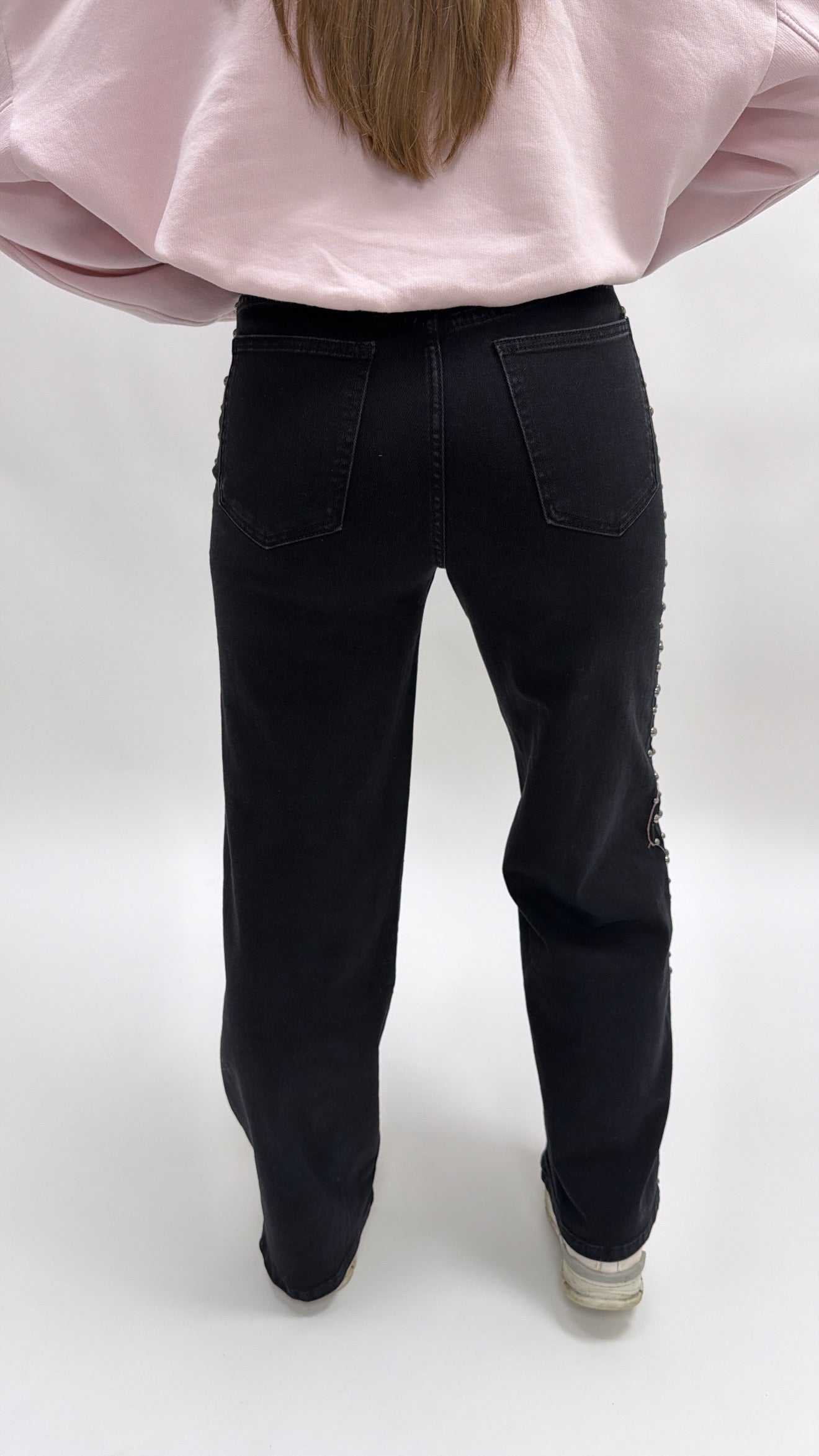 Shiny Stone Wide Jeans