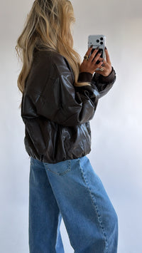 Thick Leather Bomber