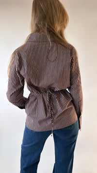 Cocoa Contour Stripe Blouse
