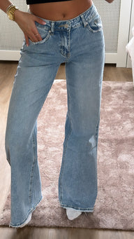 Liv wide leg jeans- mid waist