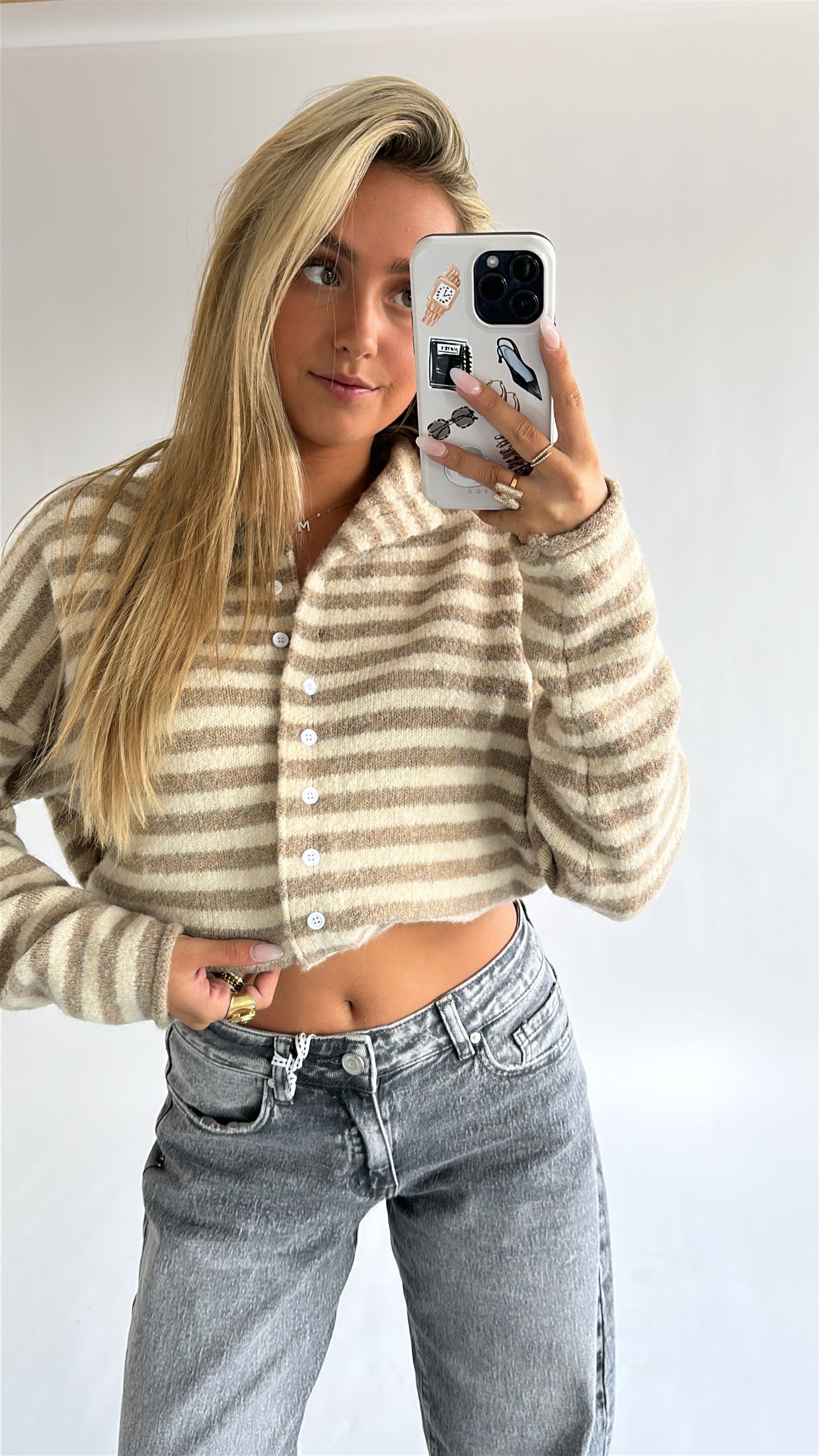 Striped Cozy Cardigan ( pre order 9 september )