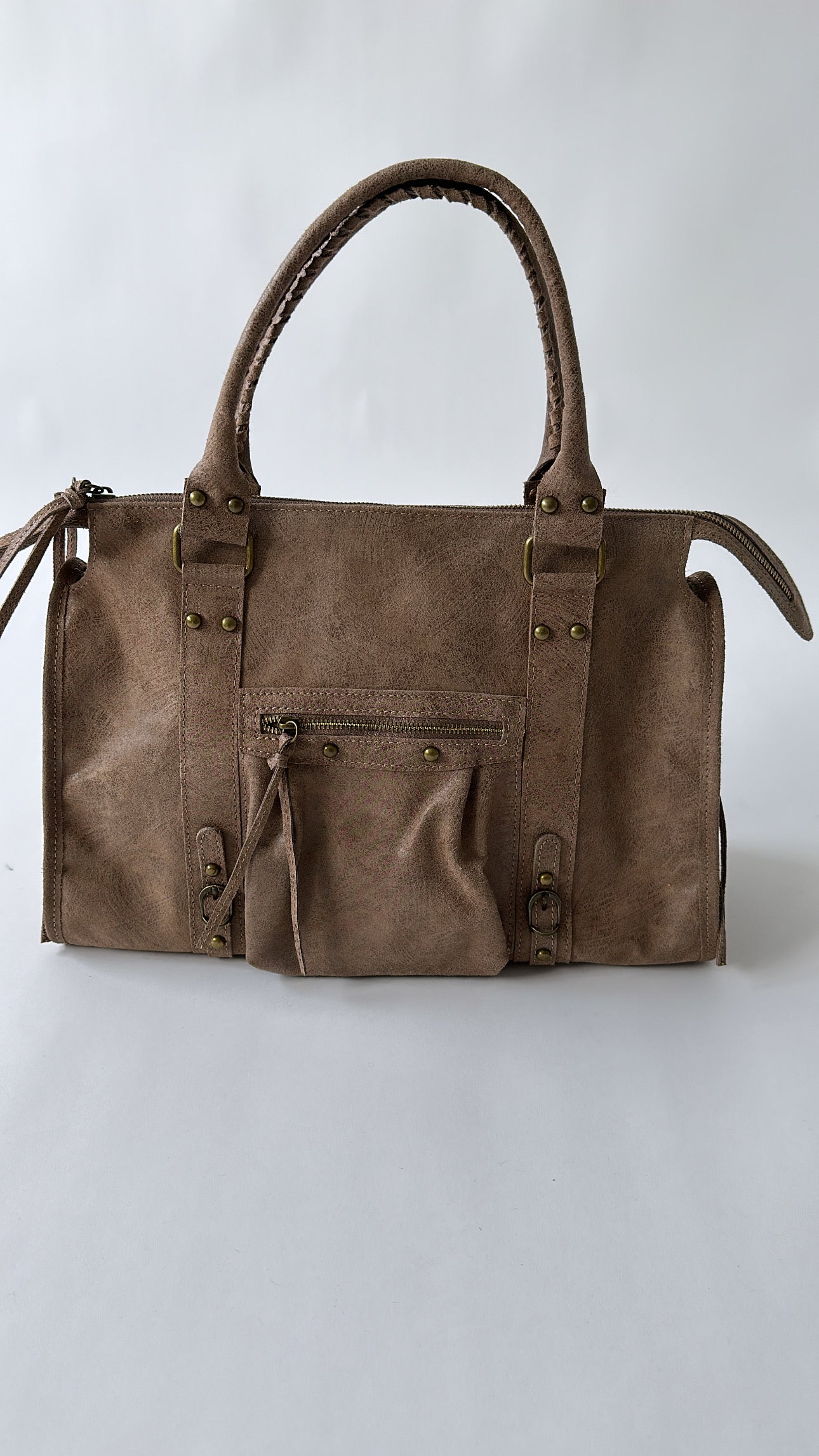 Urban Classic Bag – Taupe & Brow