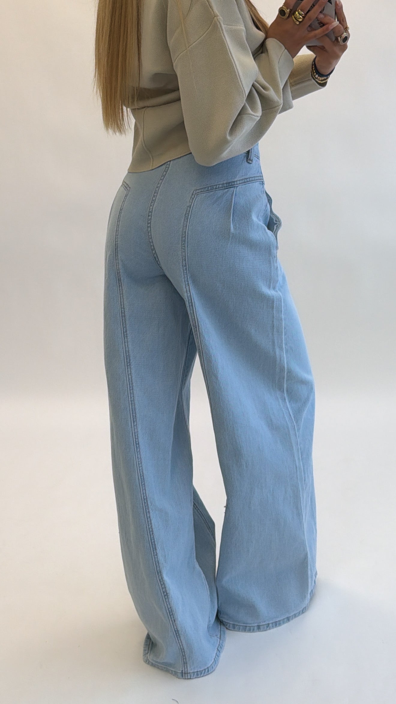 Wide leg Flared jeans