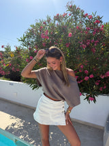 One Shoulder Knit Top