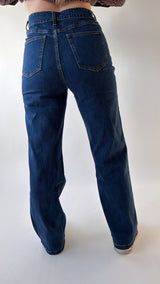 Basic wide leg jeans - dark denim