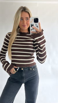 Striped Ruffle Top