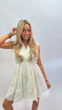 Boho Summer Dress – V-Hals & Strikdetail