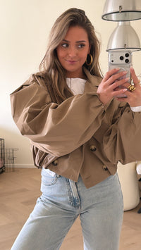 Milly Cropped trenchcoat