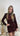 Bordeaux glitter jurk