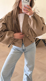Milly Cropped trenchcoat