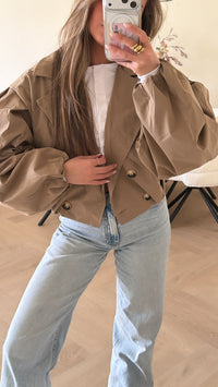 Milly Cropped trenchcoat