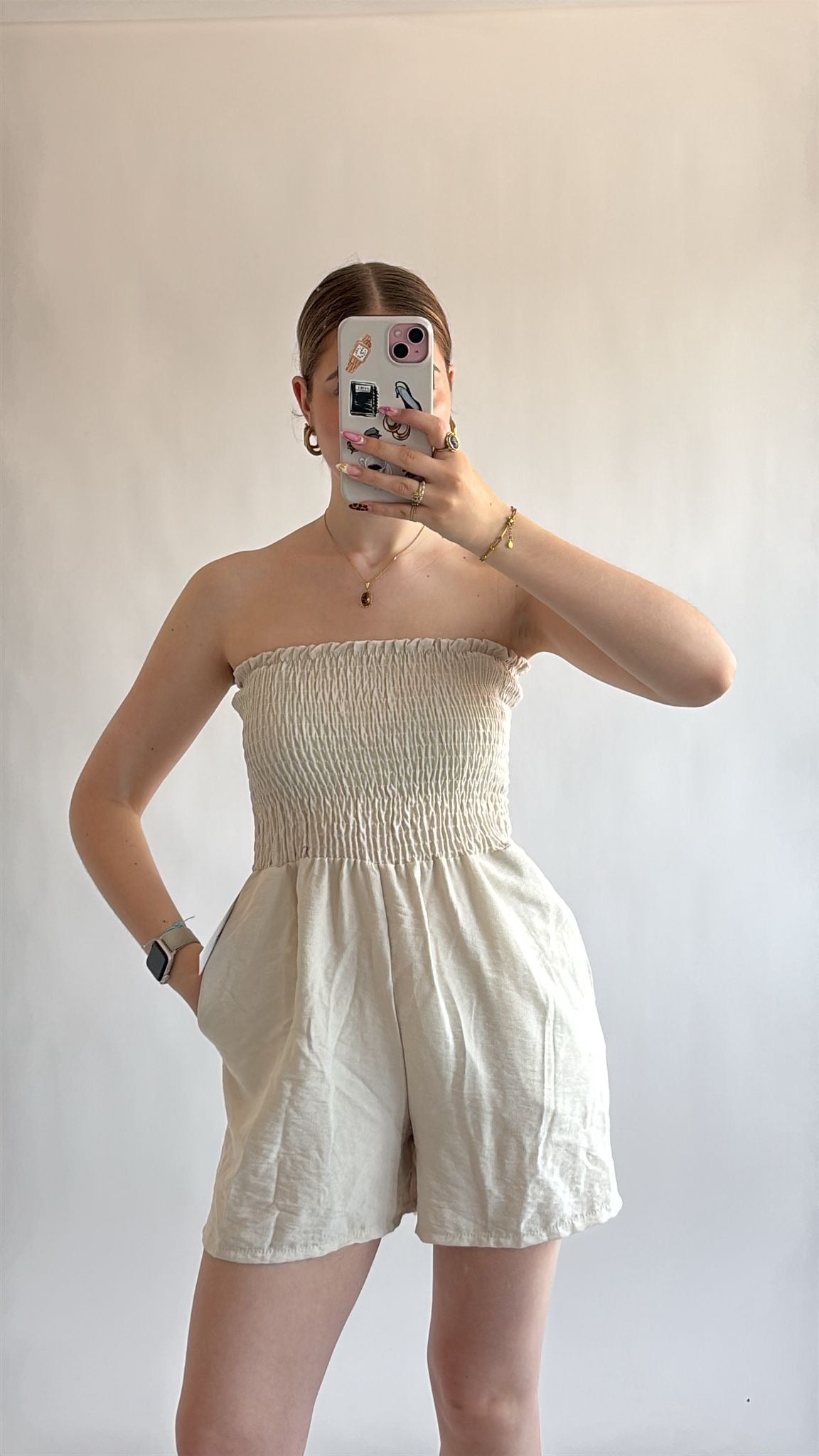 Stretch Strapless Playsuit