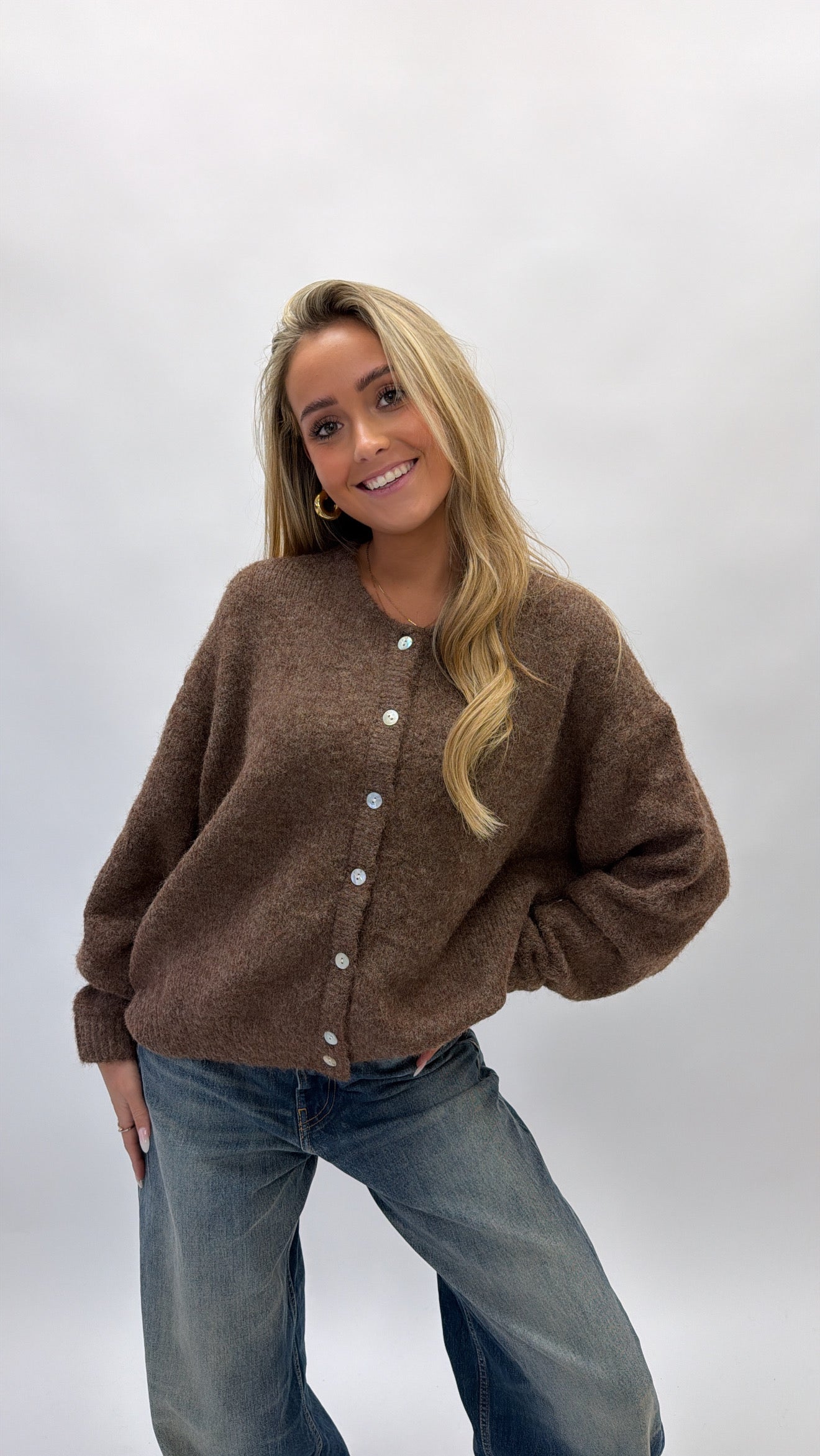 Basic button cardigan