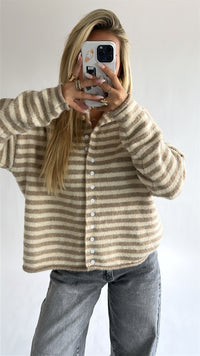 Striped Cozy Cardigan ( pre order 9 september )