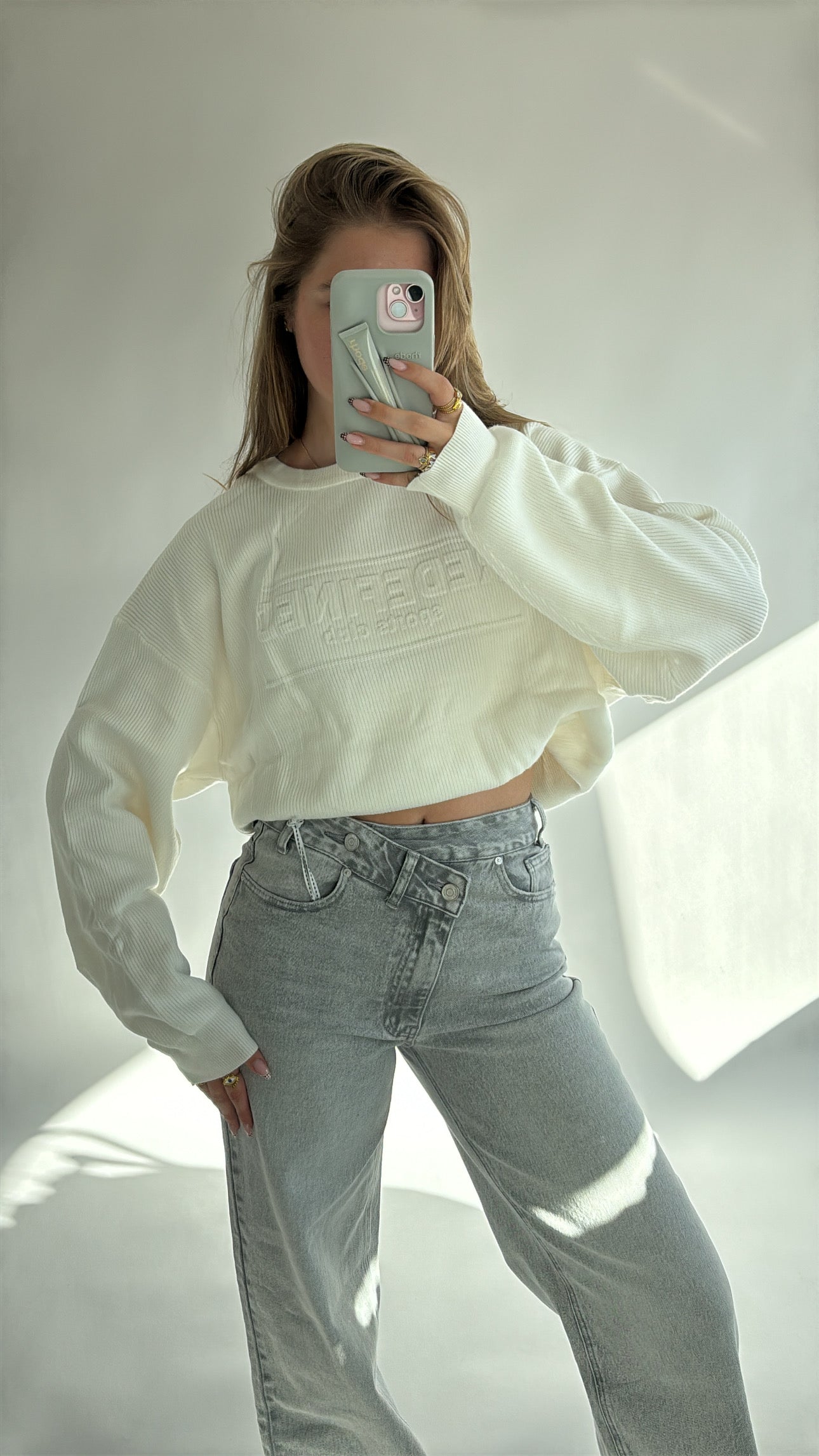 Ribbed Logo Sweater