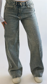 Glitter Wide Leg Jeans