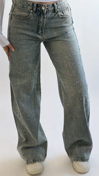 Glitter Wide Leg Jeans
