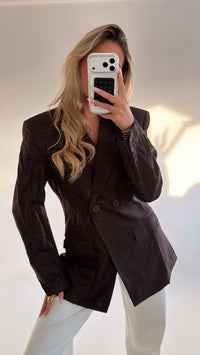 Sculpted Pinstripe Blazer