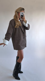 Pinstripe Power Blazer