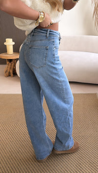 Essential denim wide leg