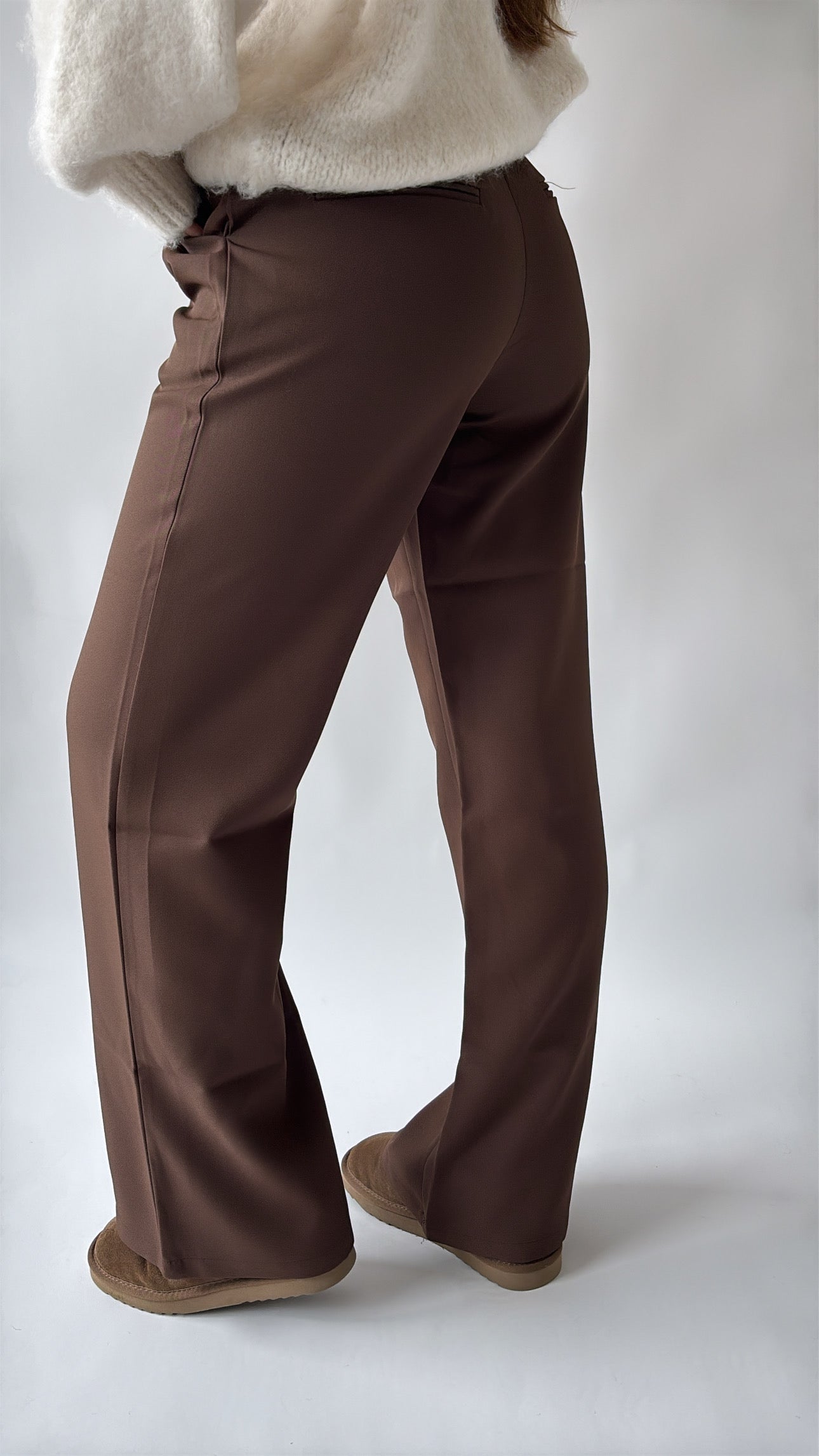 Choco Brown Pantalon – Comfort Chic Fit